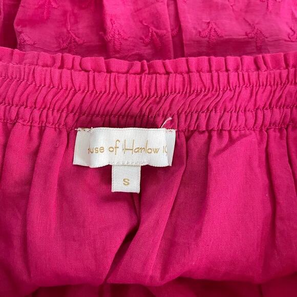 💗 3/$10 💗 House of Harlow Tiered Eyelet Skirt Fuchsia Size Small EUC - Picture 5 of 11
